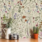 1 Roll Yellow Vintage Floral Pvc Peel And Stick Wallpaper Sticky Back 17 3 x236 