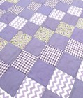Purple Baby Quilt Handmade Crib Blanket 40  X 40  Girls Purple  New