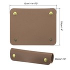 Luggage Handle Wrap  2 Pack Pu Handbag Grip Identifier With Clasp  Dark Brown