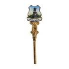 Mockba Moscow Russia Souvenir Spoon Enamel Bowl And Emblem Travel Collectible