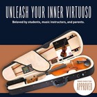 Cecilio Cvn-300 Solidwood Ebony Fitted Violin  Size 4 4  Natural Varnish