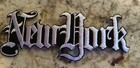Vintage Iron On Embroidered New York Patch  5 x 2  Nice 