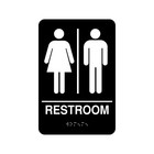 Cosco Restroom Indoor Door Sign 5 5 l X 8 8 h Black white  098096  712399