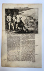 Tierra Del Fuego 1673 Montanus Rare Antique Engraved View 17th Century