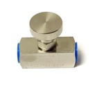 Needle Valve  Mini  1 4  Female Npt 6000 Psi 316 Stainless Round Knob 550in05