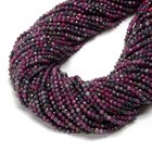 Natural Ruby Sapphire Mixed Faceted Round Beads Size 3mm 15 5   Strand