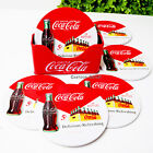 Coke 6 Pc Coaster Set With Standing Metal Holder Red Coca Cola Collectible