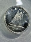 1963 Canada 10 Cents Proof Like Silver Coin Graded Ms 67 Dcam By Anacs