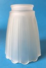 Vintage Frosted Fluted Scalloped Glass Shade For Floor Lamp Or Ceiling Fan