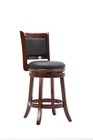 Adjustable Counter Height High Back Swivel Bar Stools Wood Counter Stool Chair