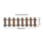 4pcs 3 9 Inch Miniature Garden Fence Mini Ornament Wood Picket Fence Brown