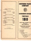 Southern Pacific Rr - Sacramento Division -  180 - 9 30 1951