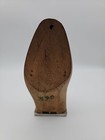 Single Vintage Right Foot Wooden Shoe Mold With Metal Back