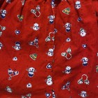 Vgt 90s Baby B   gosh Oshkosh Corduroy Winter Print Overalls Sz 24 Bubble Snowman