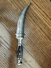 Vintage Khanjar Style Curved Dagger Knife W Sheath Indo Persian