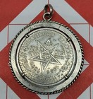 1956 Morocco Silver 500 Franc  King Mohammed V Set In A Pendant Bezel