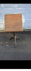 Cast Iron Drafting Table With Oak Top