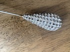 Victorian Rhinestone Teardrop Hat Pin - Crystal Hatpin Large  - 12 25 In Long