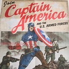 1944 Ww2 Usa Captain America Fight For Freedom Comic Army Propaganda Poster J33