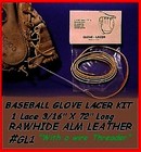 Leather Lace Repair Kit Tan Alm Baseball Softball Glove 3 16 x72  Made In Usa