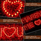 1000pcs Artificial Rose Petals With Led Tea Lights Romantic Wedding Decor Kit
