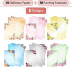 Cute Stationery Set  48 Writing Papers With 24 Envelopes For Letter Writing