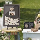 Solid Wood Wedding Guest Book Alternative - Rustic Drop Top Picture Frame Sig   