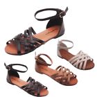 Women Casual Flat Strappy Sandal Shoes Gladiator W Adjustable Ankle Straps 5-10