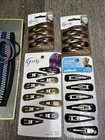 Goody   Scunci Snap Clips No-slip Grip Elastic Headbands Lot See Pictures New