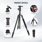 77 Inch Camera Tripod Monopod For Dslr  Phone With 360   Panoramic Ball Head
