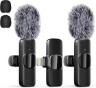 Professional Wireless Lavalier Mic - 2 Pack For Iphone   Ipad  Noise-canceling