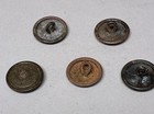 Russian Imperial Army 5 Copper Buttons From The Russian Revolution