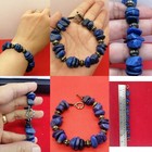 Unique  Antique Old Lapis Stone Beads Wonderful Bracelet