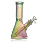 8  Heavy Glass Bongs Percolator Water Pipe Hookah 14mm Bowl Rainbow Color Bong