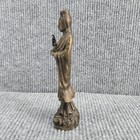 Vintage Brass Guanyin Kuan Yin Buddha Statue Figurine 5 5 