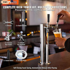 Kegerator Tower Kit Dual Taps Beer Conversion Kit Stainless Steel Keg Beer Tow