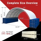 40 x40 x15  Pvc Shipping Container Canopy Shelter Double Truss Korejetmetal