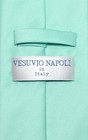 Vesuvio Napoli Necktie Solid Aqua Green Color Mens Neck Tie