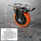 4 Inch Caster Wheels  Casters Set Of 4  Heavy Duty Casters With Brake 2200 Lb   