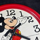 Disney Mickey Mouse Red Lorus Quartz 10  Round Graphic Wall Clock - Vtg Rare