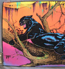Original Vintage 1970s Black Panther Flocked Black Light Poster 33 5  X 21 5 