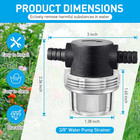 Water Pump Strainer  3 8 Inch Hose Barb In-line Strainer Twist-on Sprayer Filter