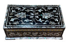 Handmade Wooden Jewelry Box Wood Trinket Storage Wood Box Mother Of Pearl Inlay