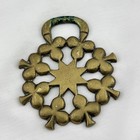 Brass Horse Medallion Vintage English Star Sun Center Club Clover Show Harness