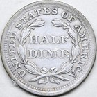 1857 Seated Liberty Half Dime
