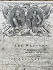 1740 Original  a New Map Or Chart Of The Western Or Atlantic Ocean emanuel Bowen