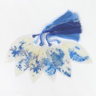 6pcs Handmade Leaf Vein Bookmarks With Tassels Chinese Paintings Best Gift New 