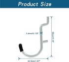 30 Pcs Metal Pegboard J Hooks 1 4 Inch Black Head Zinc Plated Steel
