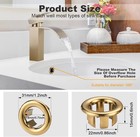 Sink Overflow Ring Brushed Gold  Arcora 2 Pack Bathroom Gold-2 
