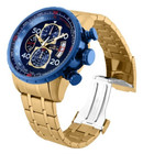 Invicta Men s Watch Aviator Chronograph Blue   Gold Tone Dial 19173